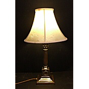 antique brass corinthian column table lamp