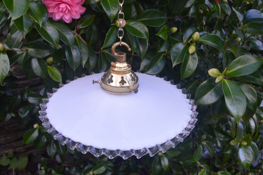 Pretty Vintage White Milk French Farmhouse shade