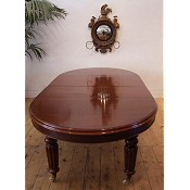 large extending mahogany d end dining table