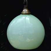 Small Pepermint Green Globe Ceiling Light
