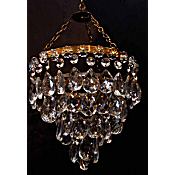 1920 antique almond drop glass chandelier