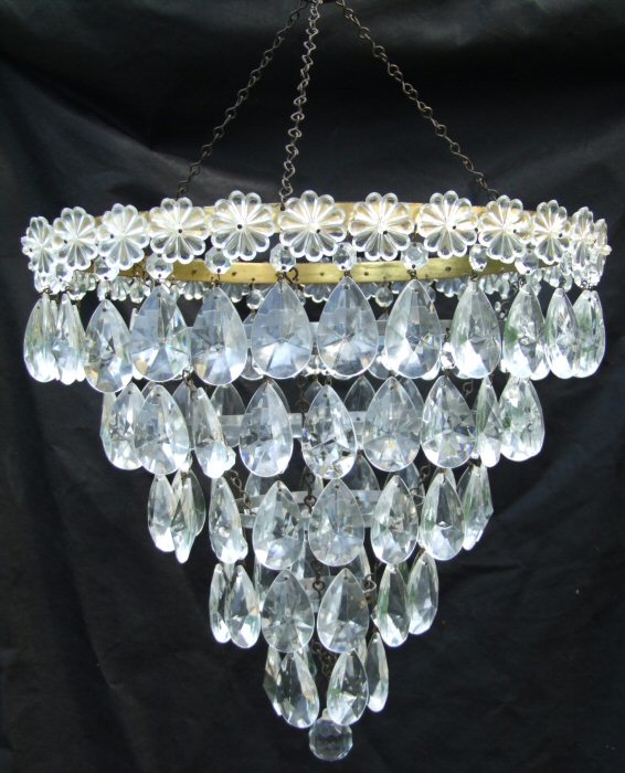 Large 5 tier Almond Drop Chandelier