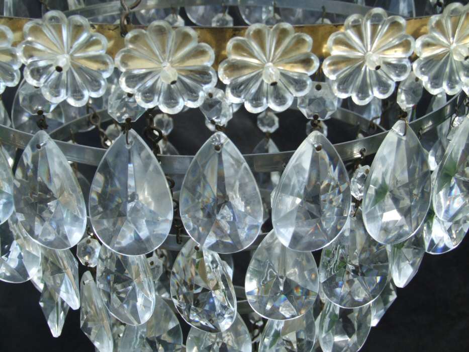 Large 5 Tier Almond Drop Chandelier