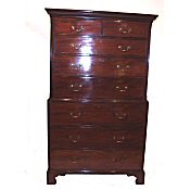 Georgian mahogany chest on chest
