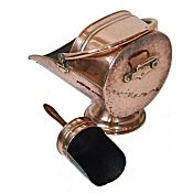 Georgian copper coal skuttle and shuvel