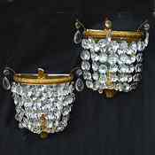 Early 20th Century Purse Wall Lights with accanthus leafs