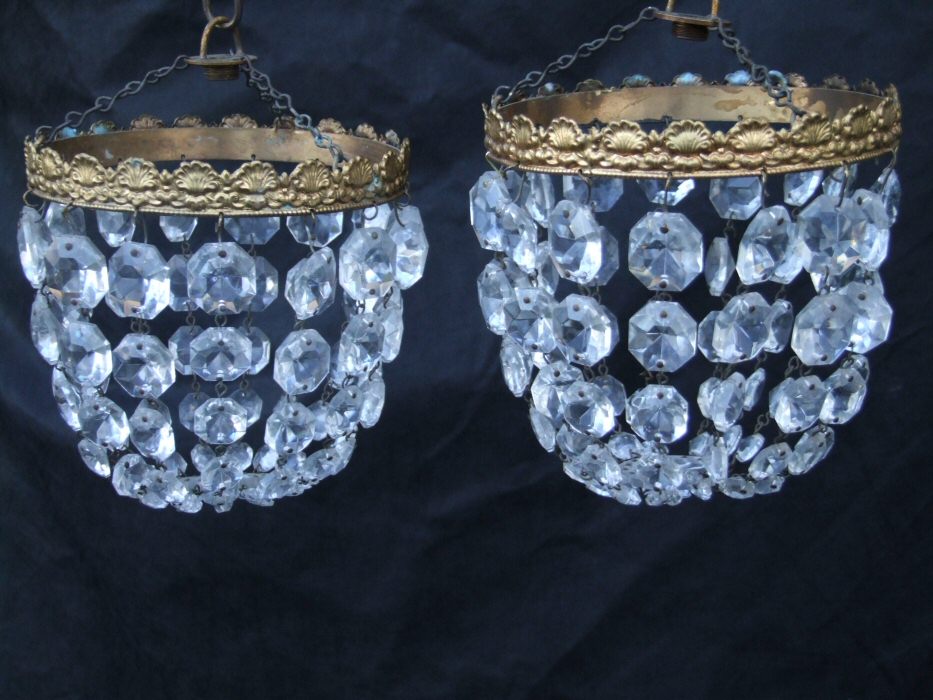 Pair of Small Mid 20th Century Purse Chandeliers