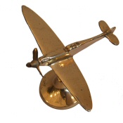 vintage spitfire brass paperweight
