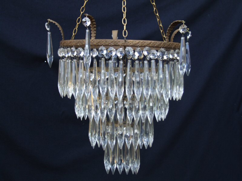 Edwardian 4 tier Icicle Drop Chandelier