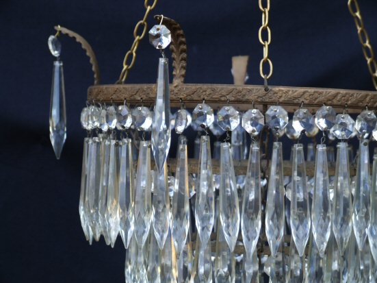 Edwardian 4 tier Icicle Drop Chandelier