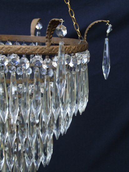 Edwardian 4 tier Icicle Drop Chandelier