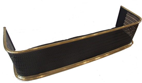 Small Regency Gothic Brass Fender