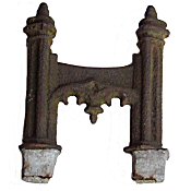 Victorian gothic cast iron boot scraper