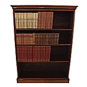 Victorian mahogany open bookcase