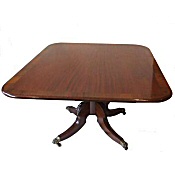 Regency mahogany tilt top mahogany dining table