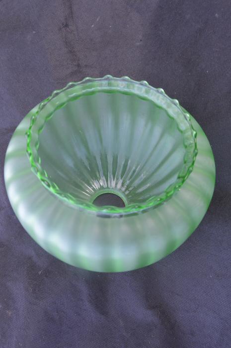 Circa 1920 Green fluted ceiling light