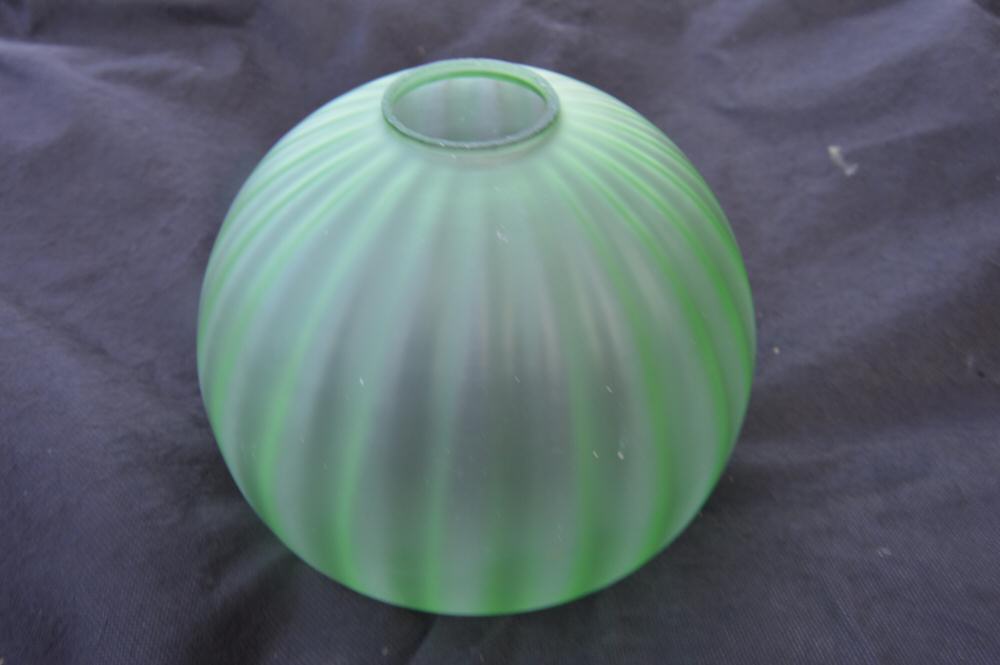 Circa 1920 Green fluted ceiling light