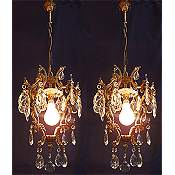 pair of matching antique hall lanterns