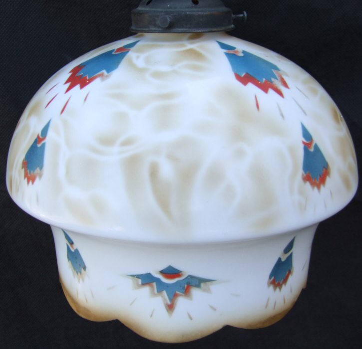 Unusual Art Deco Ceiling Light with Geometric patterns