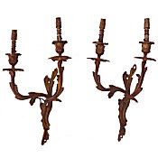 Pair of Edwardian Roccoco wall lights