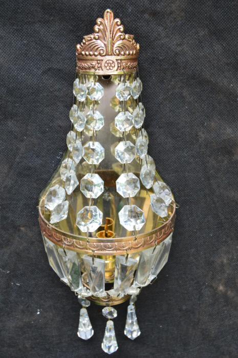 Set of 4 Antique Sac a Perles Wall Lights