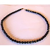 vintage black bead necklace