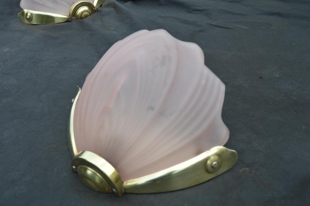 oft Pink Art Deco Petal Wall Lights 