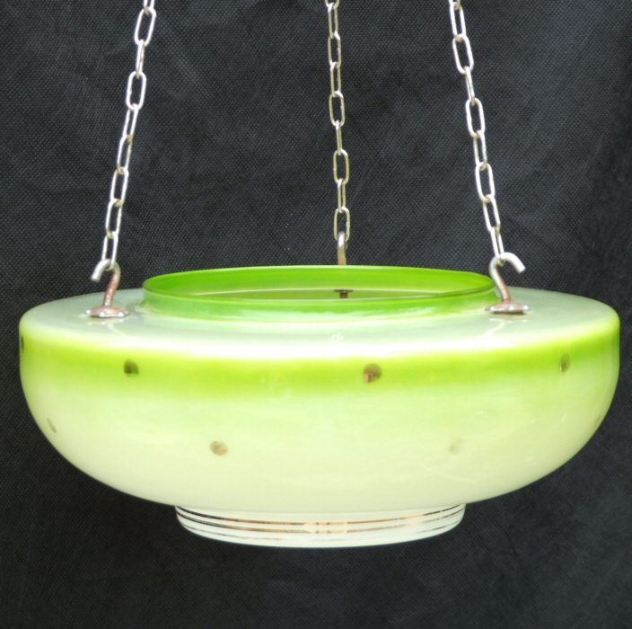 Lime Green Art Deco Ceiling Light