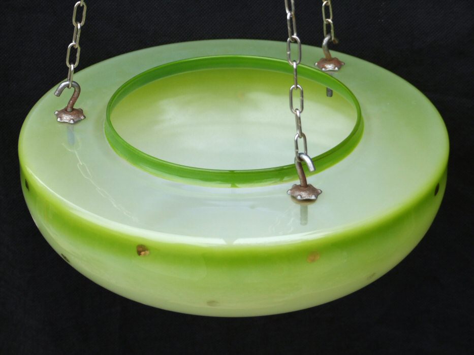 Lime Green Art Deco Ceiling Light