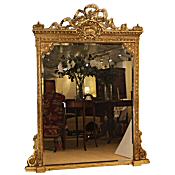 large Victorian gilt overmantle