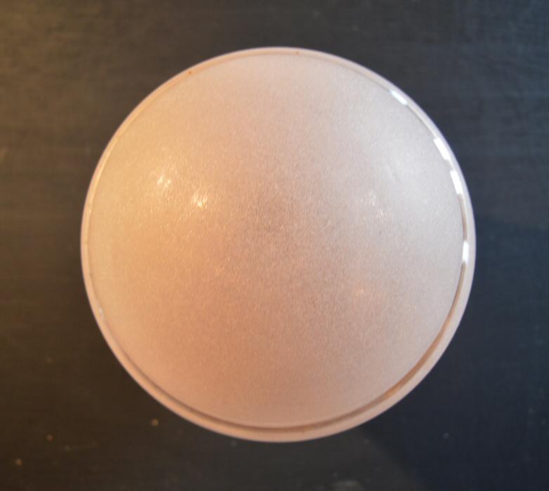 Pretty Frosted Pink Custard Art Deco Globe Ceiling Light