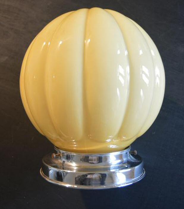 Pretty Soft Custard Art Deco Globe Ceiling Light