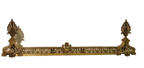 Victorian French extending brass fender