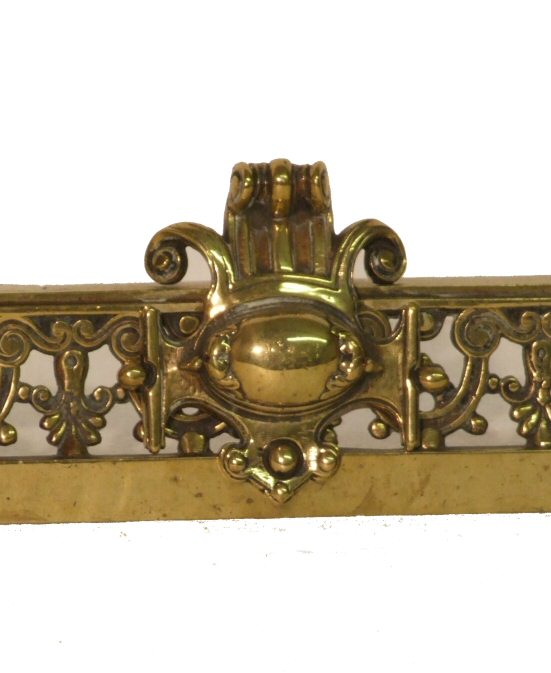 Victorian French extending brass fender