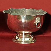 Edwardian silver plate punch bowl