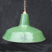 Deep Green Art Deco Shell Ceiling Light