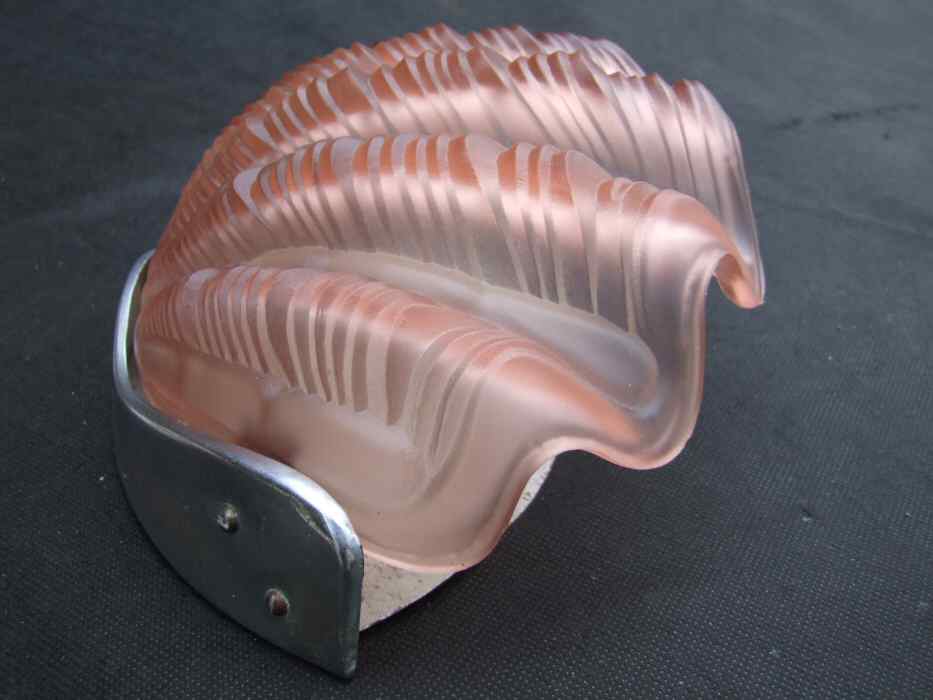 Pair of Soft Pink Art Deco Shell Wall Lights 