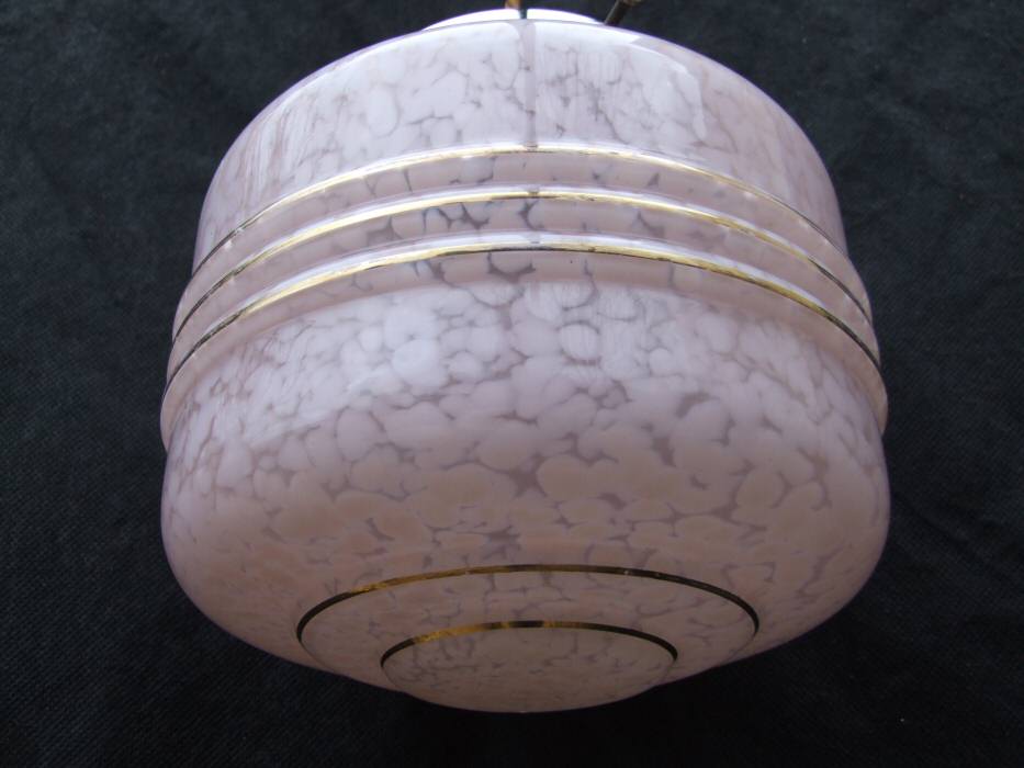 Mottled Pink Art Deco Ceiling ligh