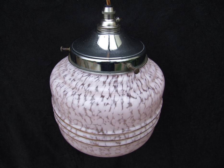Mottled Pink Art Deco Ceiling ligh