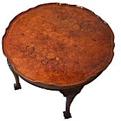 antique burr walnut coffee table