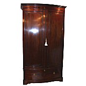 Edwardian bowfront wardrobe