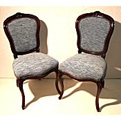 pair of french Victorian chairs