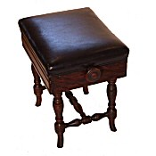 Edwardian adjustable piano stool