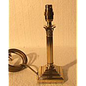 small Edwardian brass table lamp