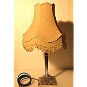 Edwardian silver plate table lamp