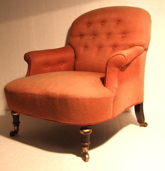 Early Victorian button back armchair