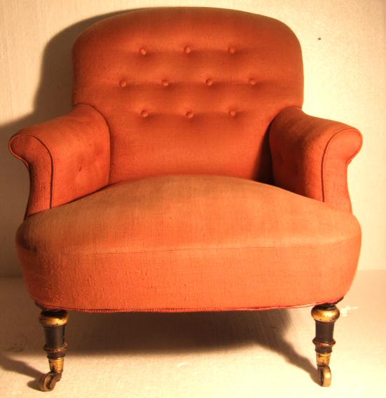 Early Victorian button back armchair