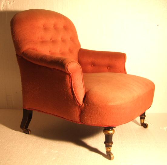 Early Victorian button back armchair