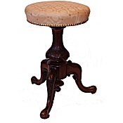 Victorian walnut revolving piano stool