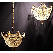pair of Edwardian chandeliers